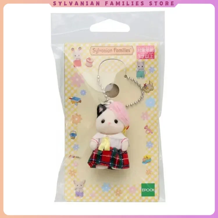 

Подлинная игрушка Sylvanian Families Play House, кукла, животное, брелок с черными ушками кота, кукла, мини-утка, трейлеты, игрушки для маленьких кошек и девочек