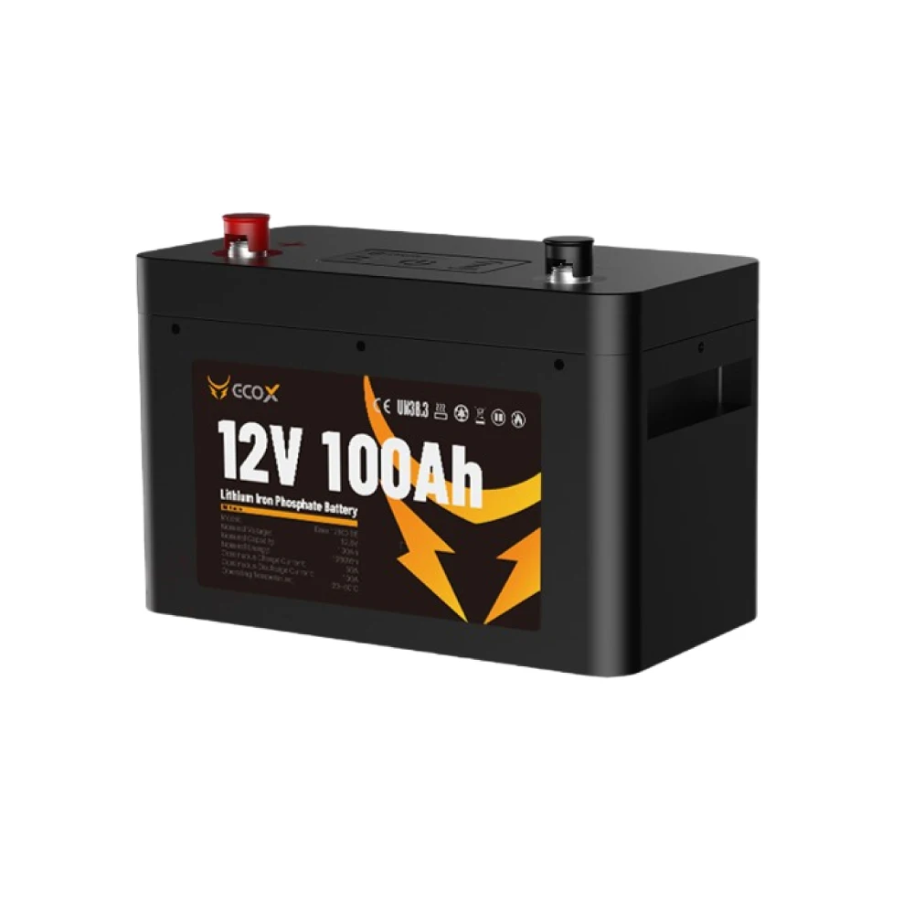 12V 100Ah LiFePO4 Lithium Battery with Self-Heating & Monitoring | RV Marine Solar Off-Grid | Replace Lead Acid