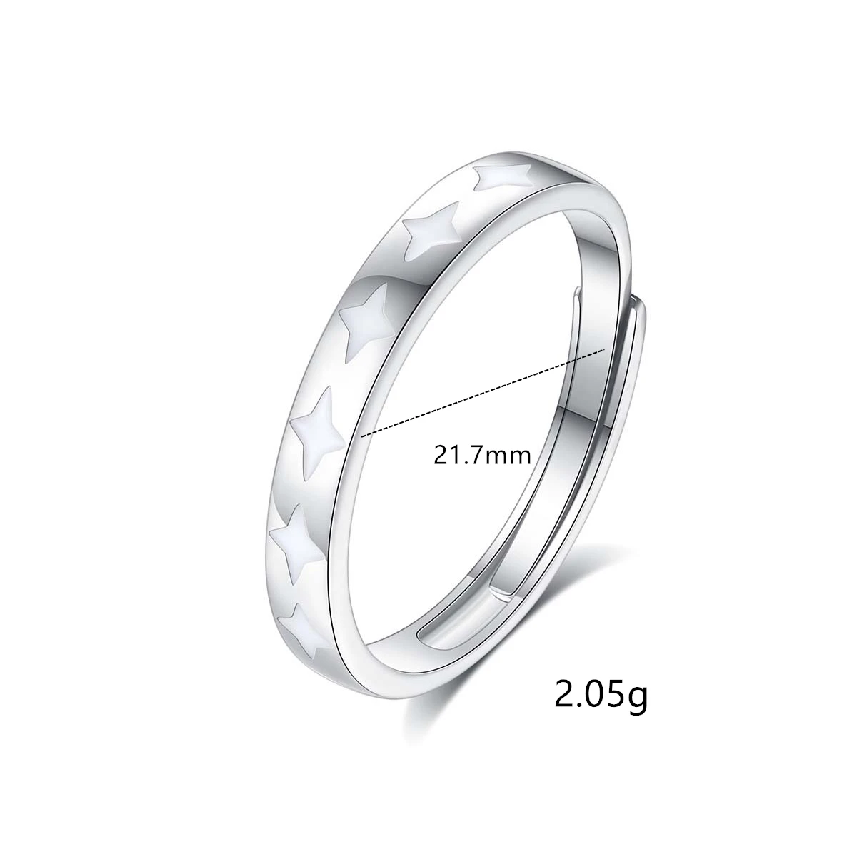 Real 925 Sterling Silver Jewelry Blue night light Couple Ring For Women Men star moon Original Design Romantic gift