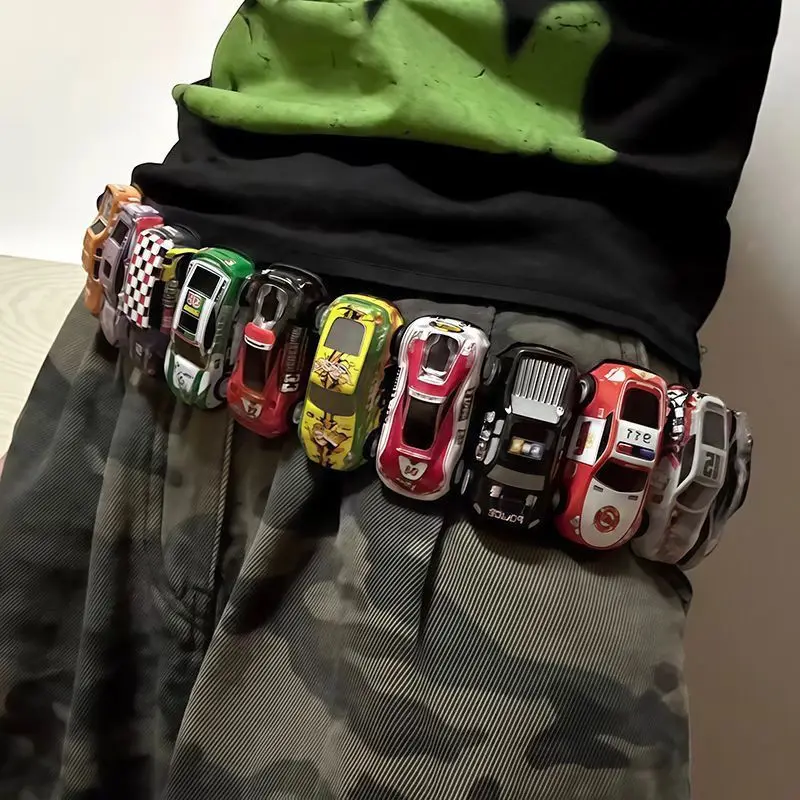 Fotografia 7: Nova personalidade colorida cinto de cintura do carro corrente punk estilo jovem cinto com multi-função e sentido de moda ins jeans versáteis