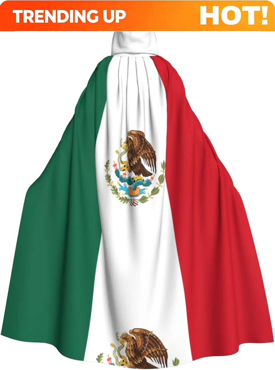 Customization Flag Of Mexico Prints Halloween Adult Cloak Hooded Cape Costume Throw