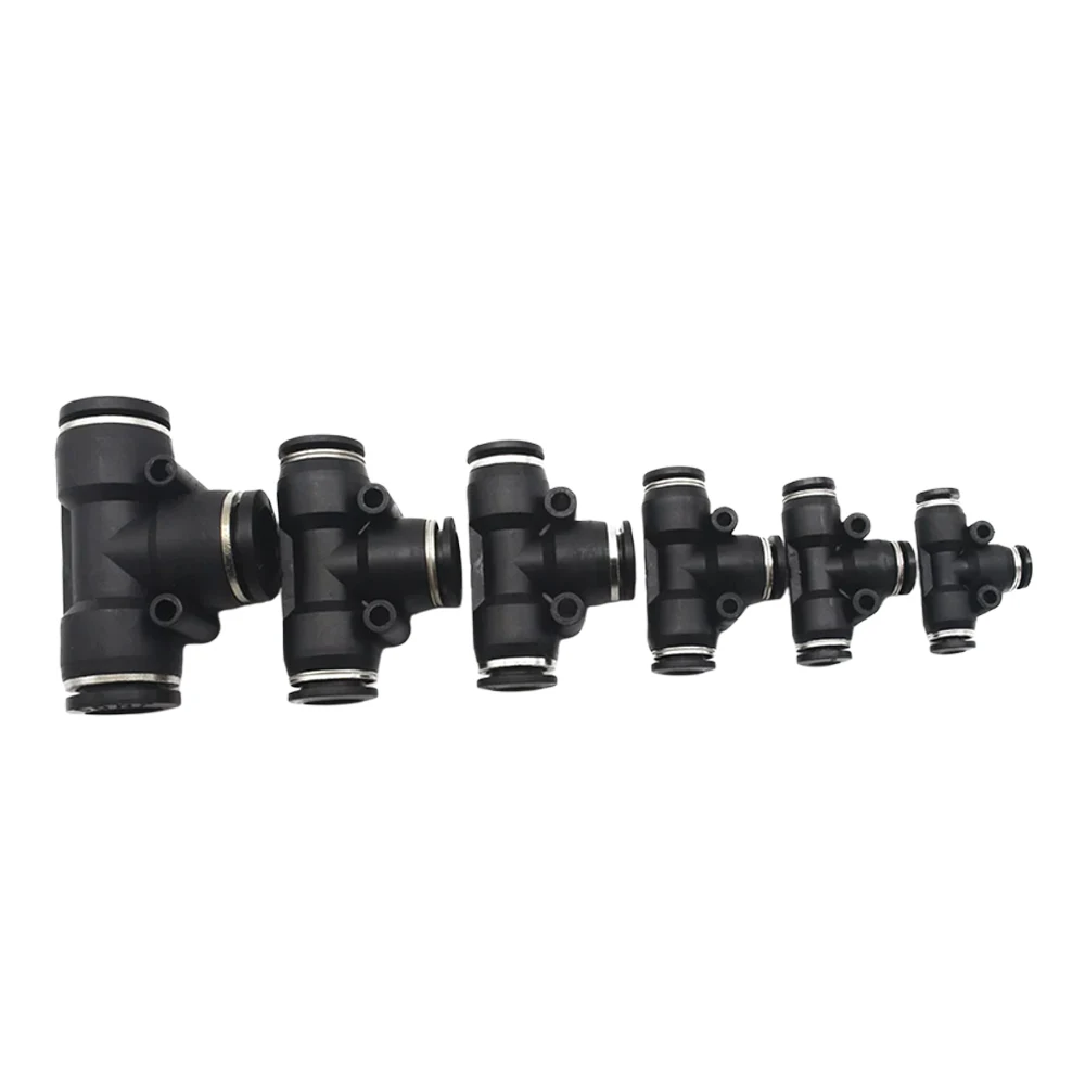 British Pneumatic Quick Connector T-shaped Y-shaped Three-way PE PUT PY 1/8 1/4 3/8 1/2 5/16 Inch Hose Air Pipe Connector