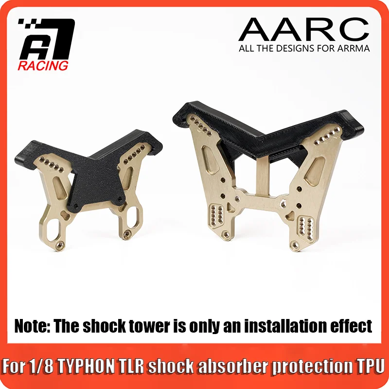 1 Set TPU Front and Rear Shock Absorber Protective Covers for 1/8 ARRMA TYPHON TLR RC Truck Car