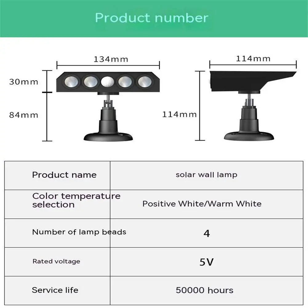 Solar LED Wall Light com Sensor de Movimento Painel Floodlight, Outdoor Street Light, IP65 impermeável, Jardim, Garagem, Pátio, Sun Lights