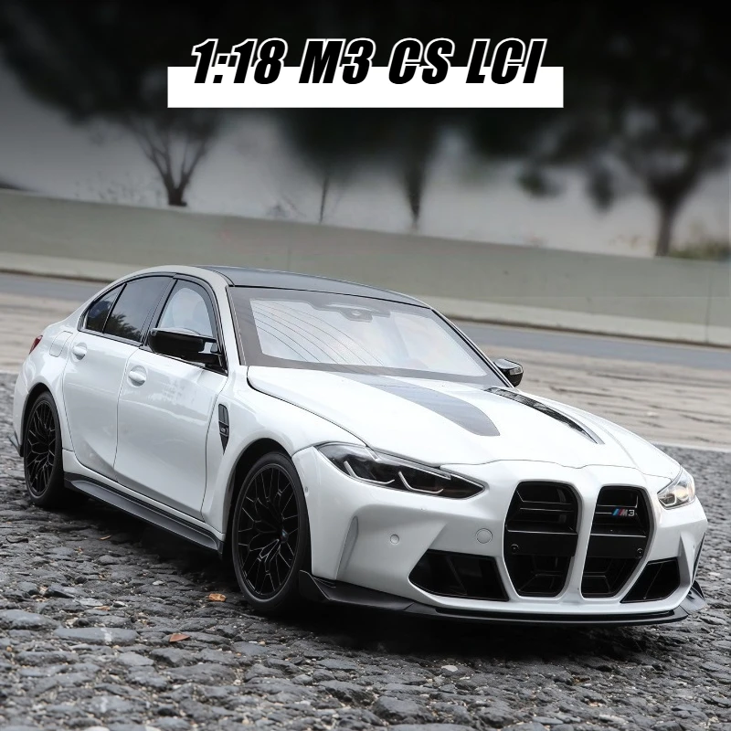 

Масштабная модель спортивного автомобиля M3 CS LCI 1:18 из литого металла, коллекционная, для хобби, декоративная, высококачественная модель для коллекционирования