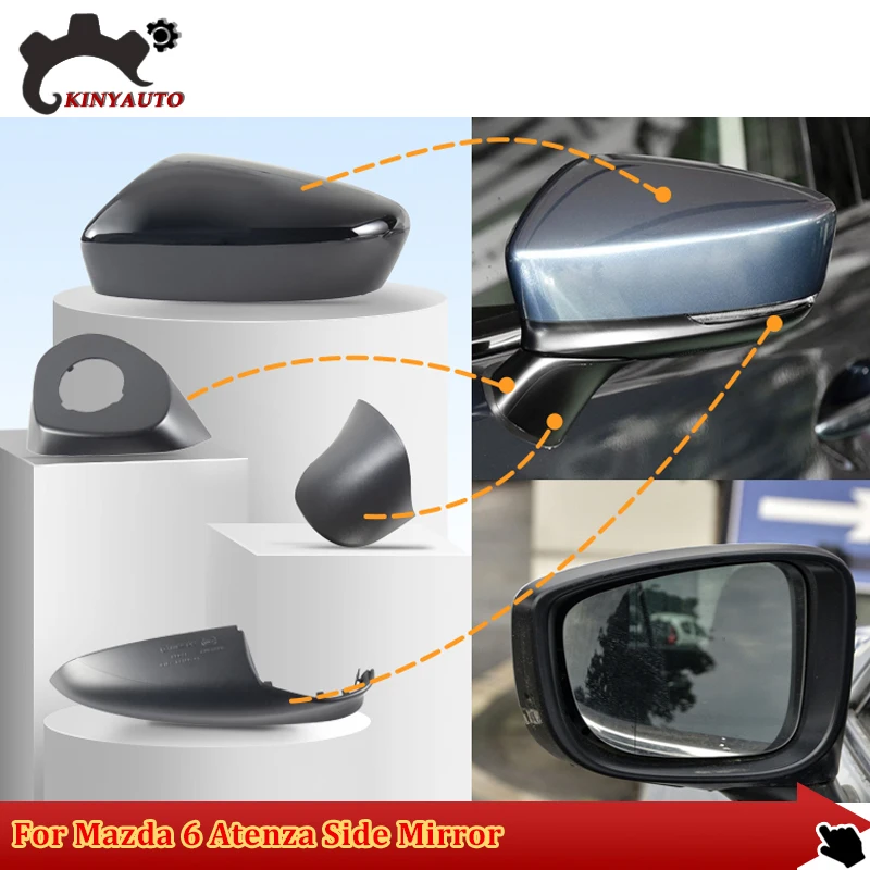 

Для Mazda 6 Atenza 2018-21 боковое зеркало, внешнее зеркало, зеркало заднего вида в сборе, линза, корпус указателя поворота, нижняя крышка рамы