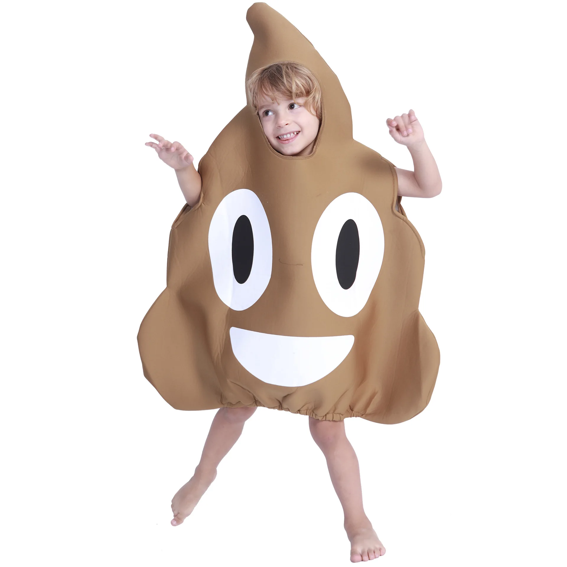 

Halloween Children Composite Sponge Cute Poo Shape Holiday Party Funny Costume Carnival Jumpsuit Stage Performance Overclothes