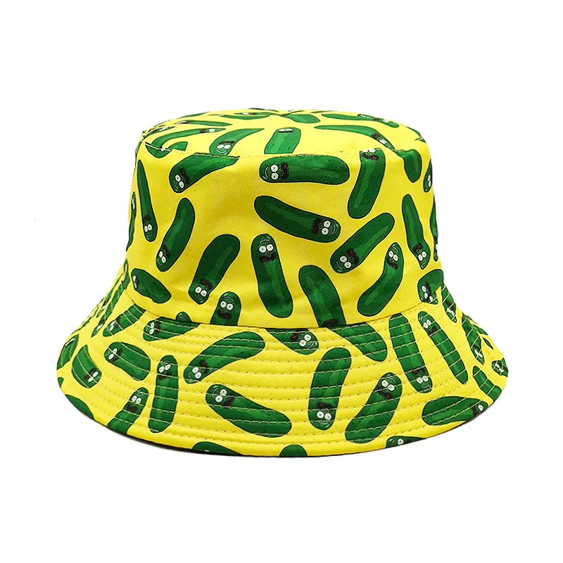 Summer Fisherman Hat Cucumber Cartoon  Basin Hat Outdoor Casual Sun Shade For Men And Women Dome Sun Cap