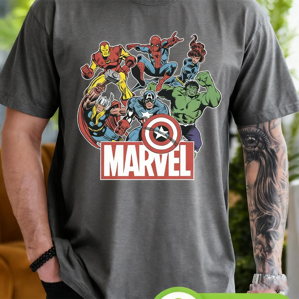 

Детская летняя футболка с изображением Мстителей Marvel для мальчиков, семейная одежда для близнецов, повседневные спортивные свободные удобные мужские топы с короткими рукавами для Железного человека