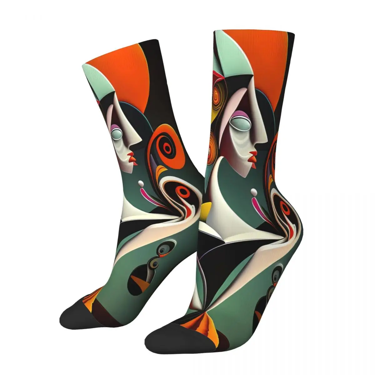 African Women Sock Printed Man Polyester