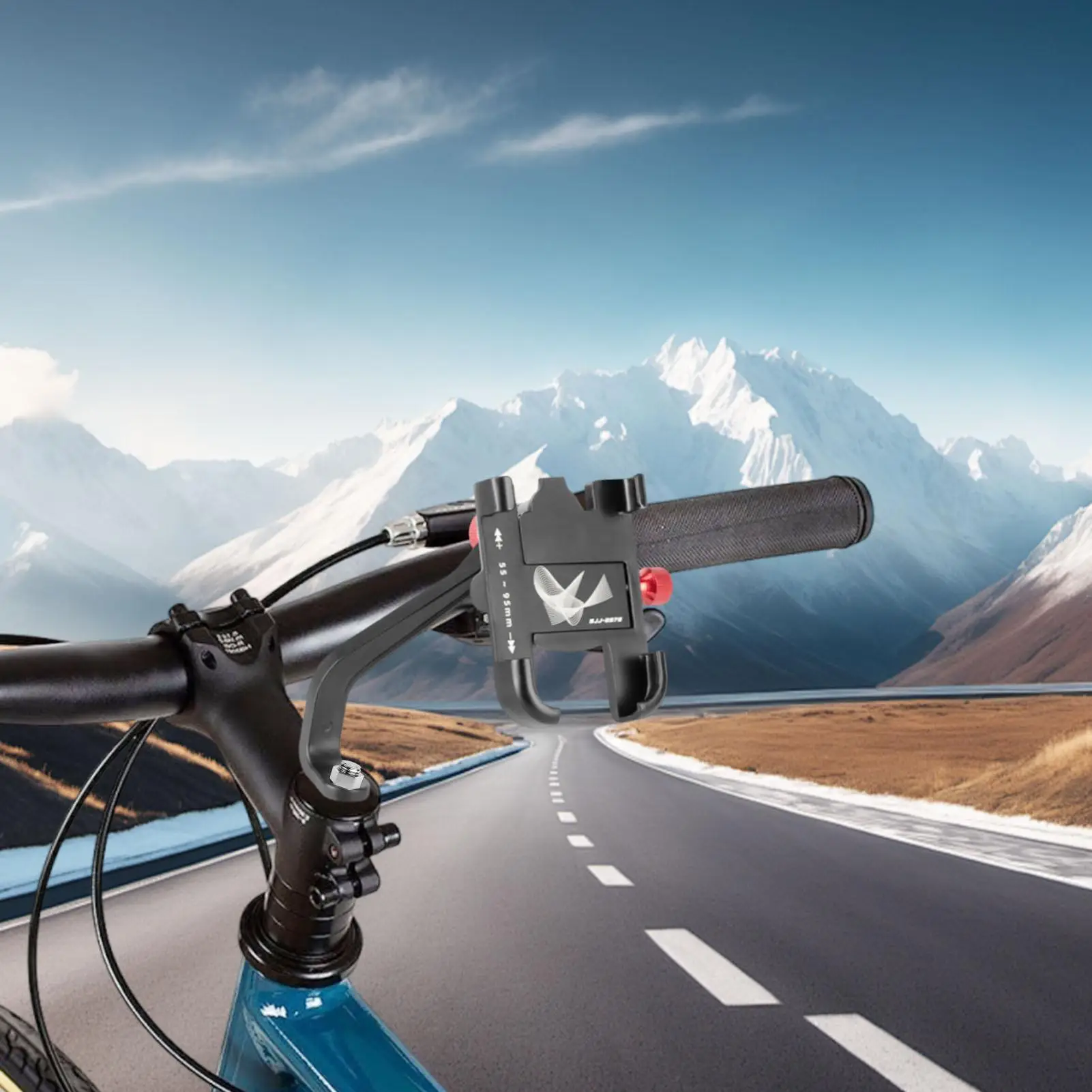 Motorcycle Phone Mount Scooter Handlebar Phone Mount 360 Degree Rotation Anti-Slip Cellphone Navigation Stand Motorcycle