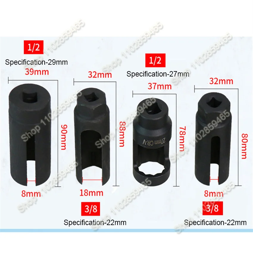 7-Piece Set Of Automobiles Oxygen Sensor Disassembly Tool Oxygen Sensor Socket Wrench