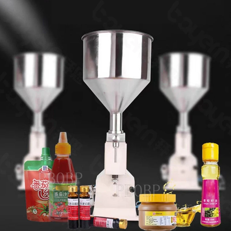PBOBP Manual Paste Liquid Filling Machine Pneumatic Piston Filler for Cream, Horizontal Design, Ready to Ship