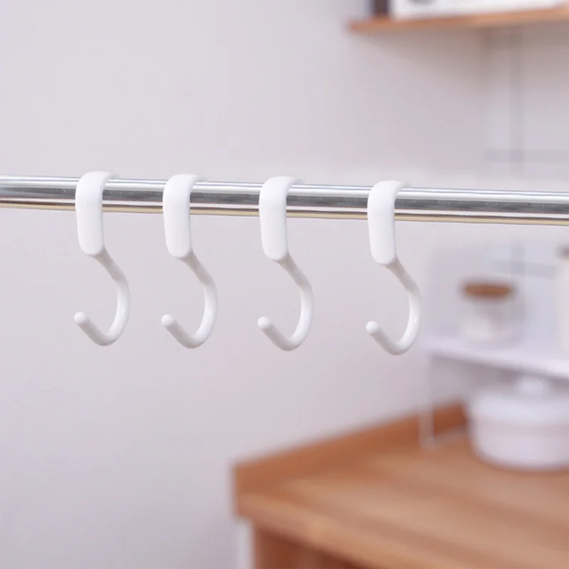 10pcs Double-ended Special-shaped S-hook Plastic Hook Hanging Hooks Closet S Hooks for Kitchen Work Shop Bathroom Garden Closet