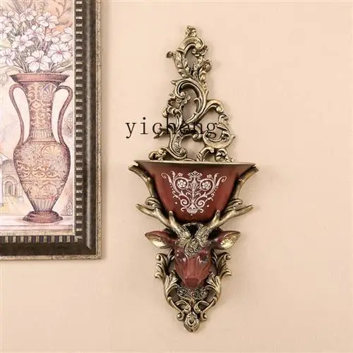 XL on the Wall Wall Decoration Flower Pot European Style Ornaments Bar Complex Pendant Ornament Creative Dining Room Deer Head