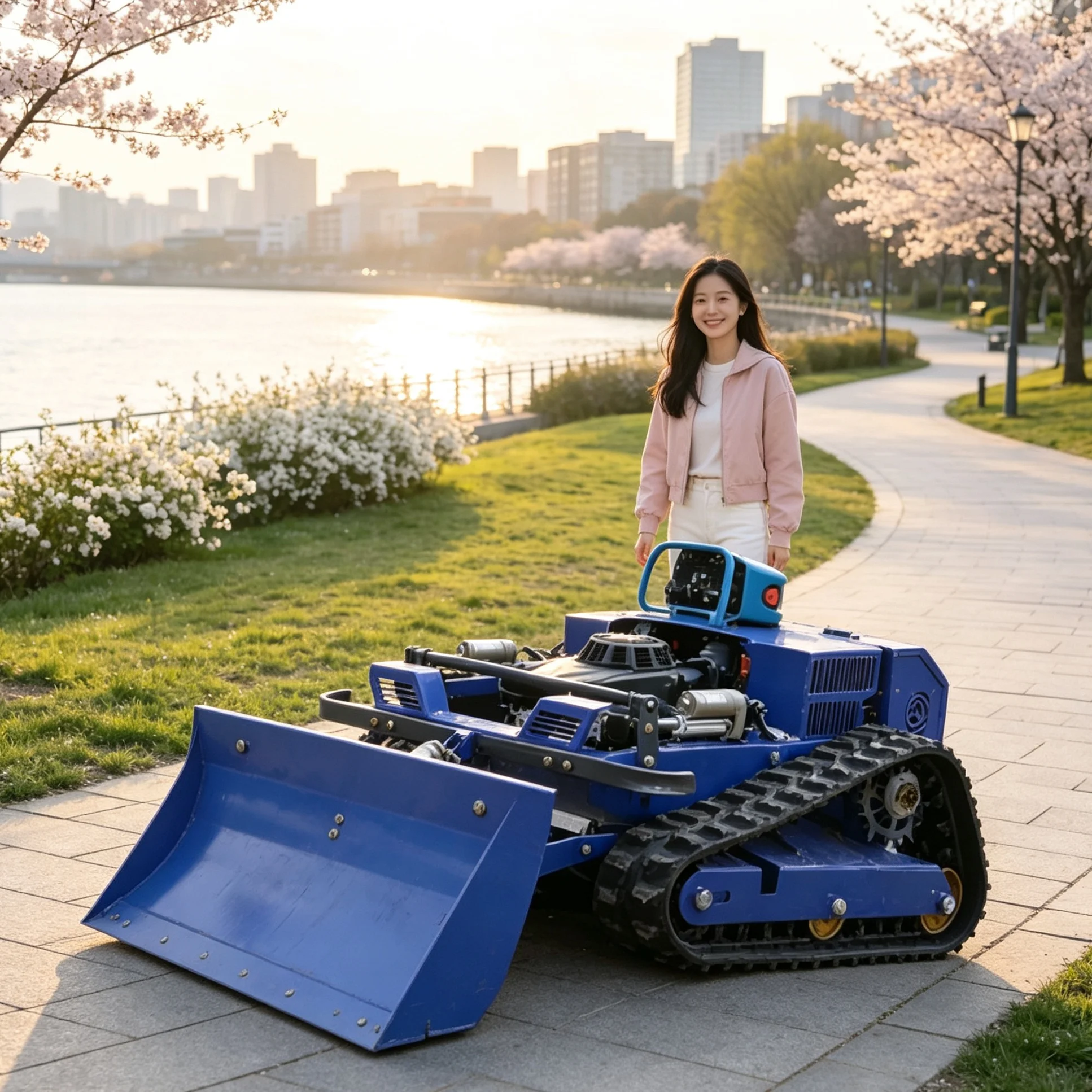 Customized Anti‑clogging Structure,Wet Lawn Grass Cutting,550 Series Remote Controlled Lawn Mower