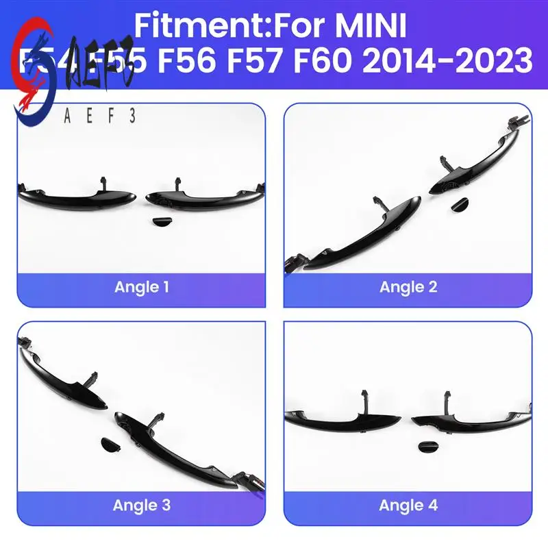 

AEF3-1Pair Outside Door Handle Comfort Access W/Key Button For BMW MINI F54 F55 F56 F57 F60 2014-2023 51712457413 51712457410