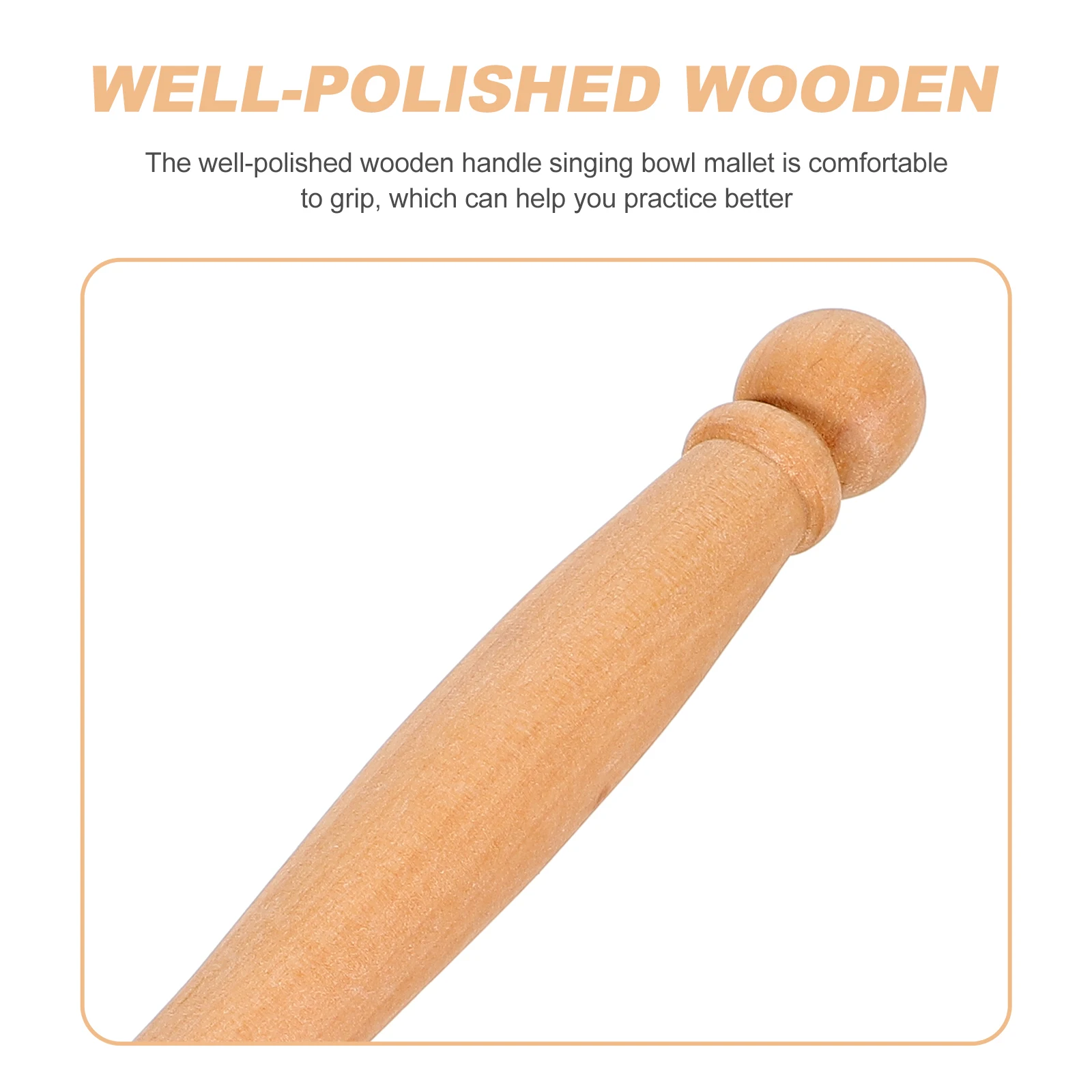 

Crystal Singing Bowl Mallet Wooden Handle Rubber Head Sound Mallet For Percussion Instrument Meditation Yoga Healing Spiritual