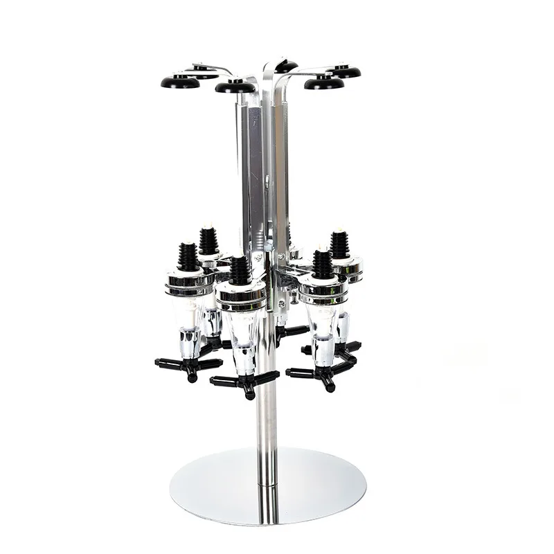 Wall-mounted metal alcohol dispenser 6 bottles rotating alcohol box beer bar housekeeper household beverage accessories