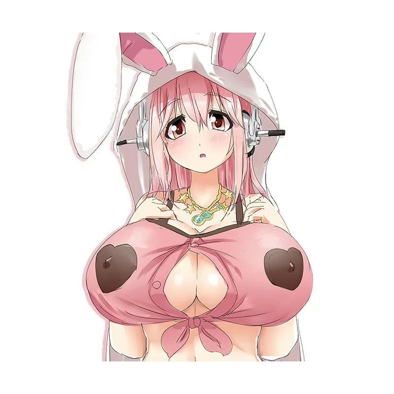 Three Ratels CA109 sweet Music girl Super pochaco nitrolls wall sticker PVC waterproof interesting Anime Personalized Decal
