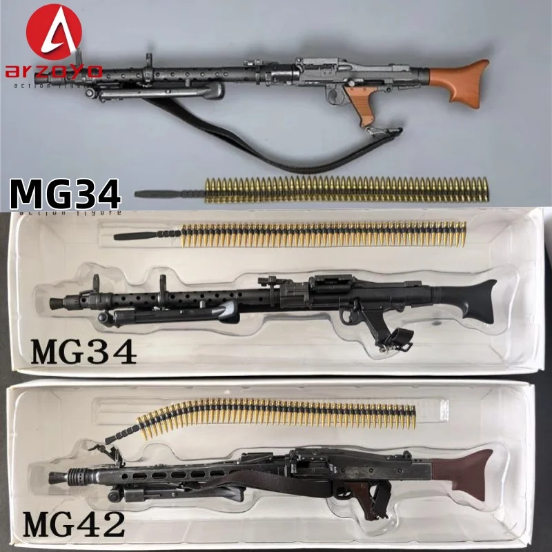 1/6 Schaal MG34 MG42 Machinegeweer Model PVC Materiaal Voor Action Figure Scène Accessoire Speelgoed Poppen Geschenken Collectie