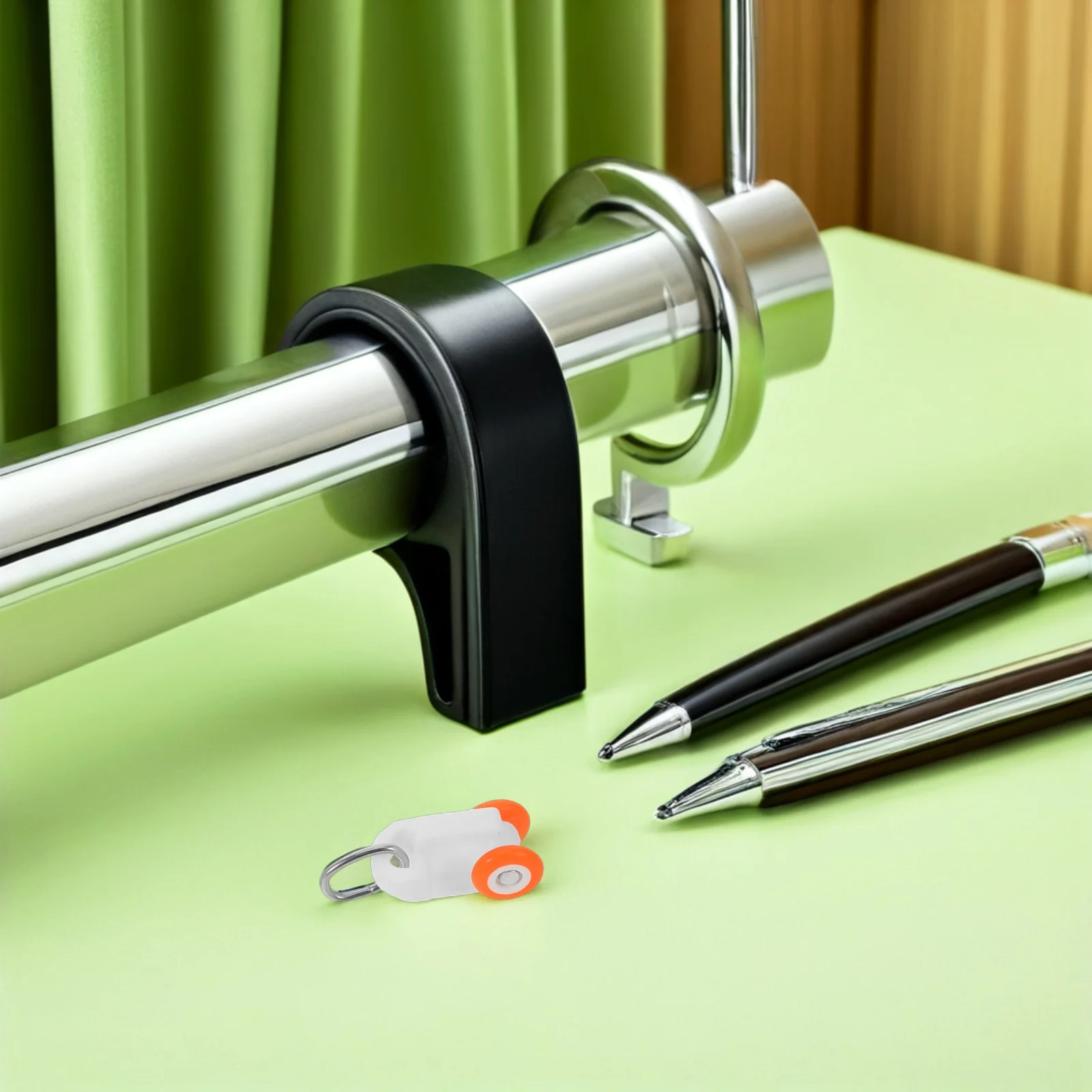 

120Pcs Curtain Track Glider Rollers Plastic Twin Wheeled Silent Slide Smooth Curtain Track Rail for Ceiling Window Drapery