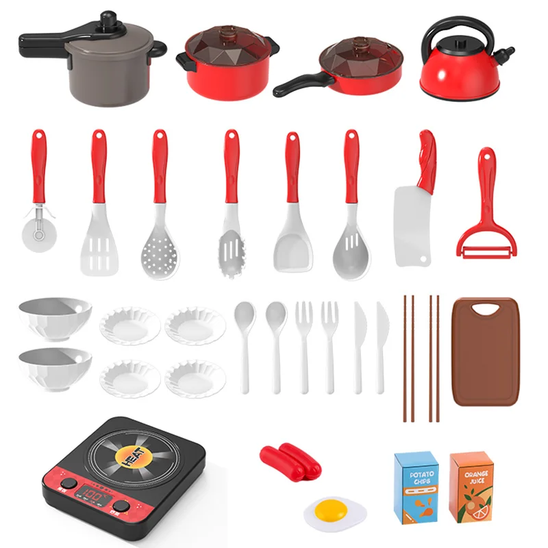 Kinderheim Küche Spielzeug Sicherheit Kinder Puzzle Simulation Set Induktionsherd Kochen Mädchen und Kinder Kochen Reis