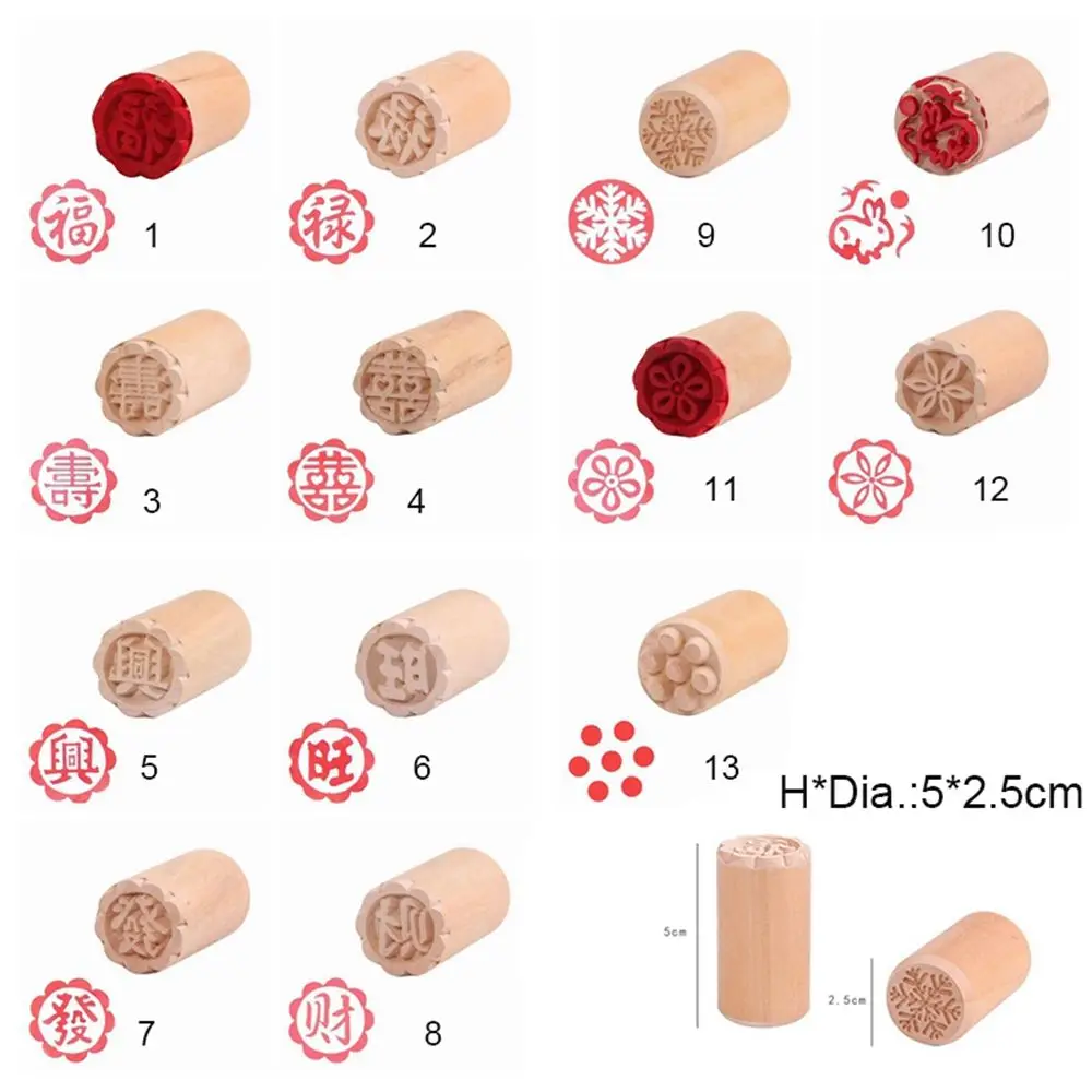 Flower Shaped Cake Cookie Moulds Manual Square Wood Dessert Seal Stamp DIY Pastry Traditional Chinese Moon Cake Mold Bakeware