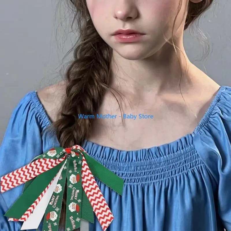 عيد الميلاد نمط الحرير Scrunchies طفل الشعر الديكور عطلة الشعر التعادل لينة مريحة هيرباند للفتيات ذيل الحصان 57QE #3