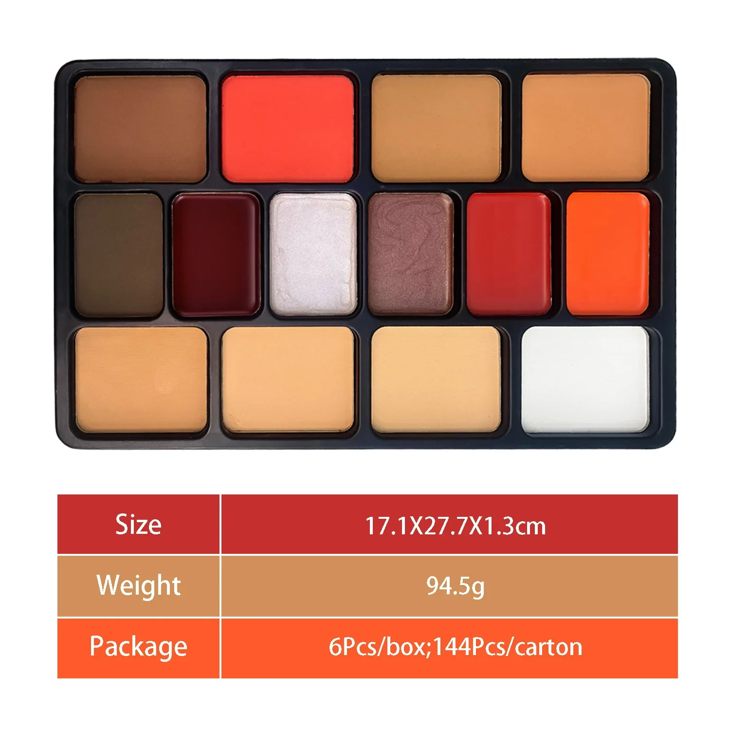 لوحة مكياج الكل في واحد مكونة من 14 لونًا مع ملمع شفاه كونتور وأحمر الخدود وخافي عيوب البشرة لمظهر جمال كامل