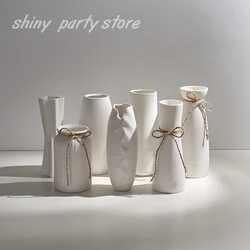 Modern Nordic Ceramic Vases, Living Room, Household Tabletop Decorations, Plain Burning Process, High Grade Vase