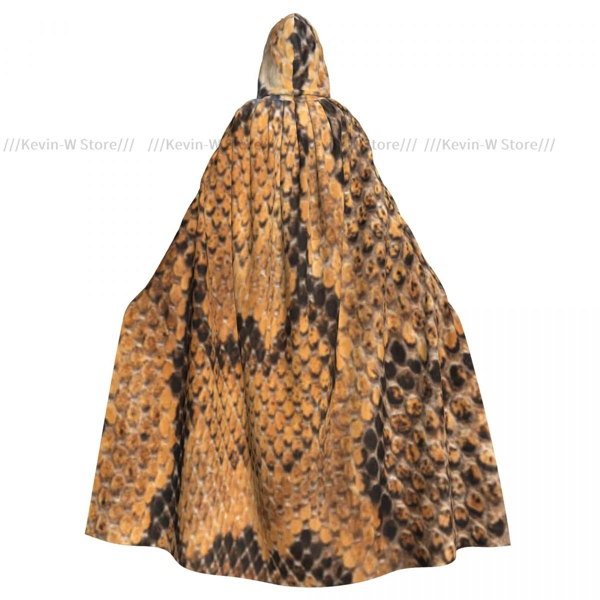 Long Cape Cloak Python Snake Skin Background Hooded Cloak Coat Autumn Hoodies