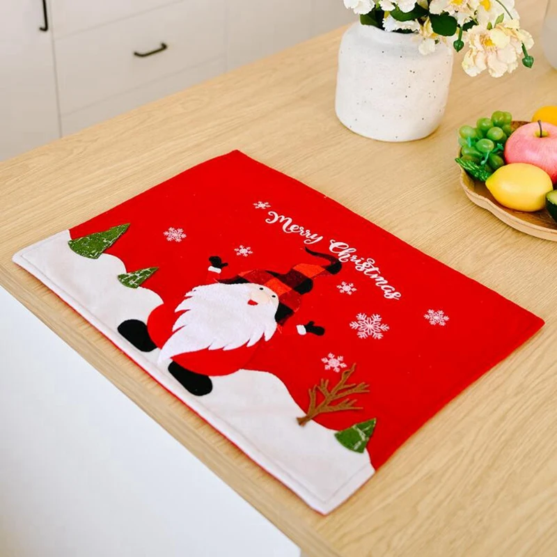 ABRN-Christmas Table Decorations Placemat Merry Christmas Decorations For Home New Year Navidad Xmas Natale Kerst Noel