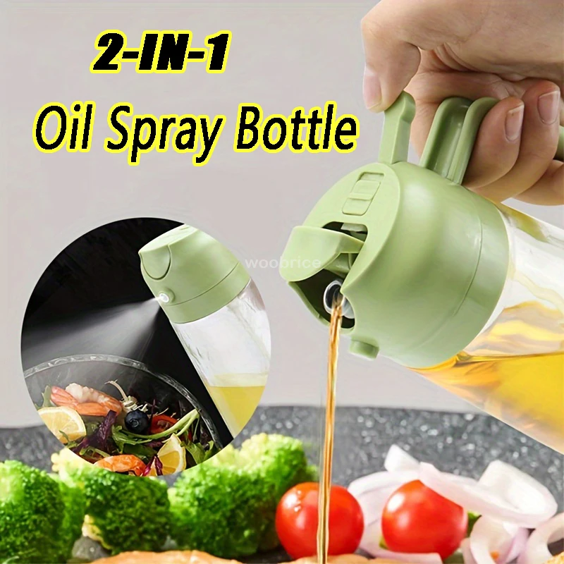 2 in 1 Oil Sprayer Spray Sprayer Oil Dispenser Kitchen Spray Oil Bottle for Olive Oils Cooking Frying BBQ Camping Large Capacity