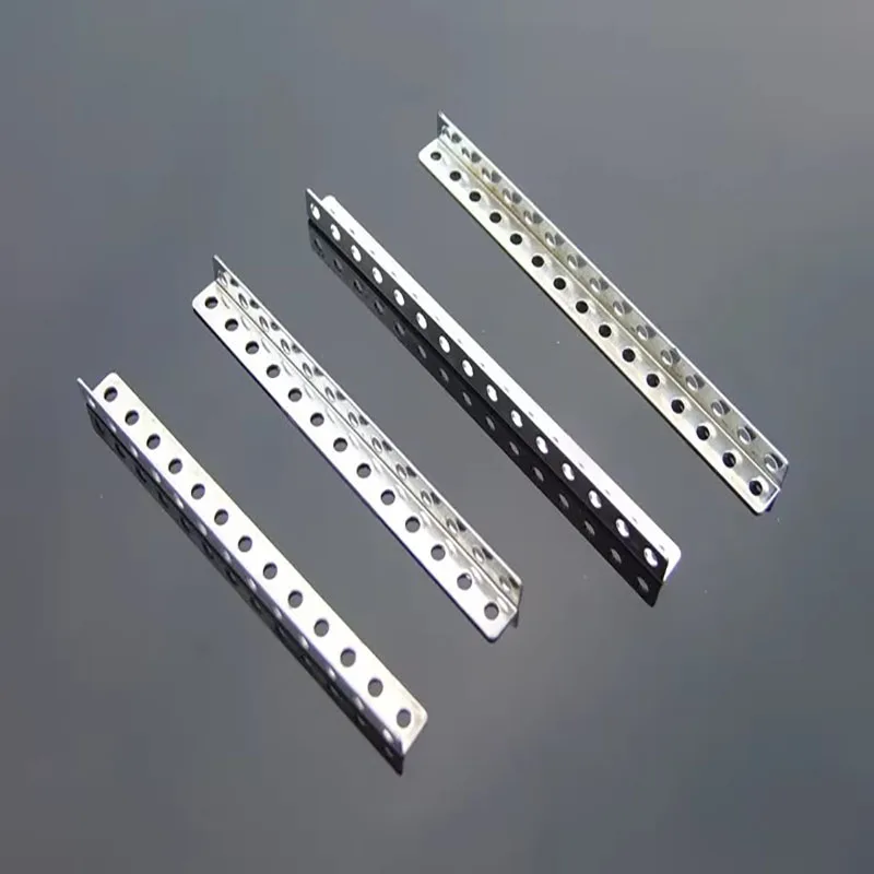 10pcs 45/50/65/75mm 90° Small Right Angle Iron Bar Rod L-shaped Angle Iron Bracket Holders For Toy Model