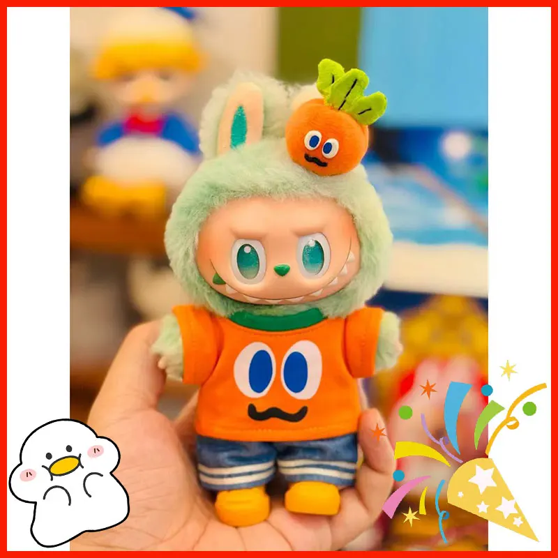 ل Labub 17 سنتيمتر "الجزر" ملابس الطفل الجيل الثاني والثالث دمى علكة الحلوى تخلق اكسسوارات مفاجئة للملابس