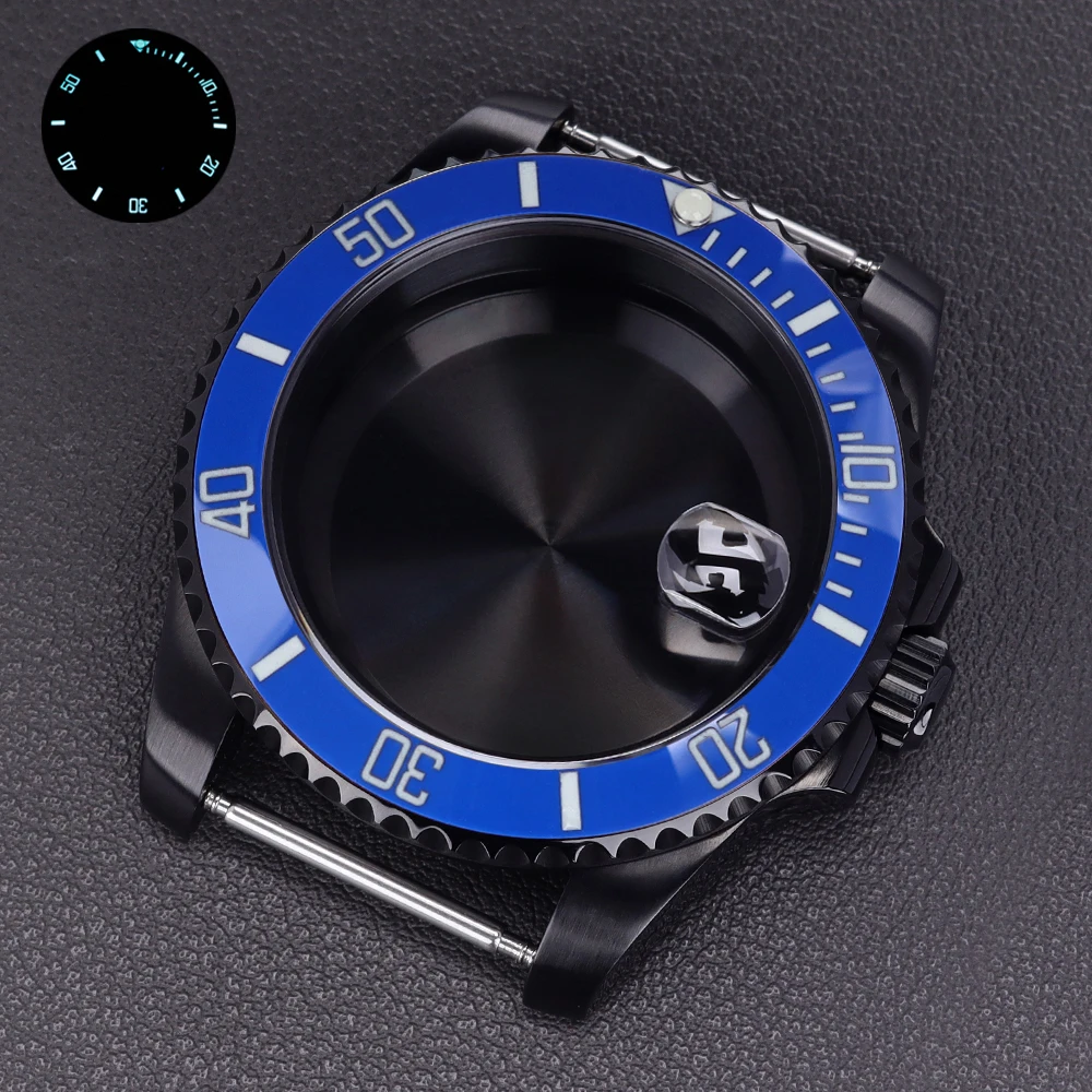 

20BAR Waterproof Diving 40mm Watch Case C3 SUB Bezel Sapphire for NH35 NH36 NH72 8215 2824 ST2130 Automatic Movt Stainless Steel