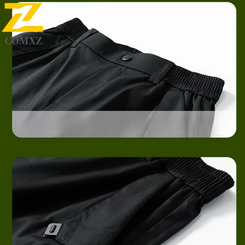 Mens Soft Cargo Pants 2025 Autumn Retro Urban Cycling Travel Sweatpants Outdoor Lightweight High End Utility Essential Trousers