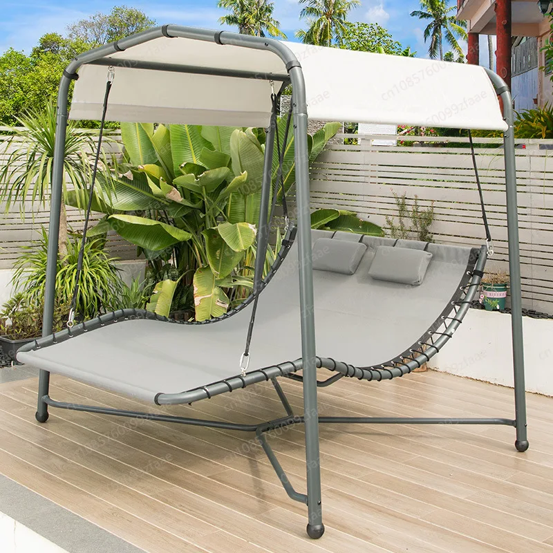 

Swing Hanging Chair Internet celebrity Outdoor Indoor Hanging Hammock Garden Aluminum Alloy Outdoor Swing Bed
