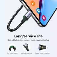 Câble USB-C UGREEN 3A pour iPhone 18/17/16/15 Xiaomi Poco Samsung, Cordon de Charge 18W USB 2.0, Câble de Données CarPlay QC3.0 0.25-3M 4