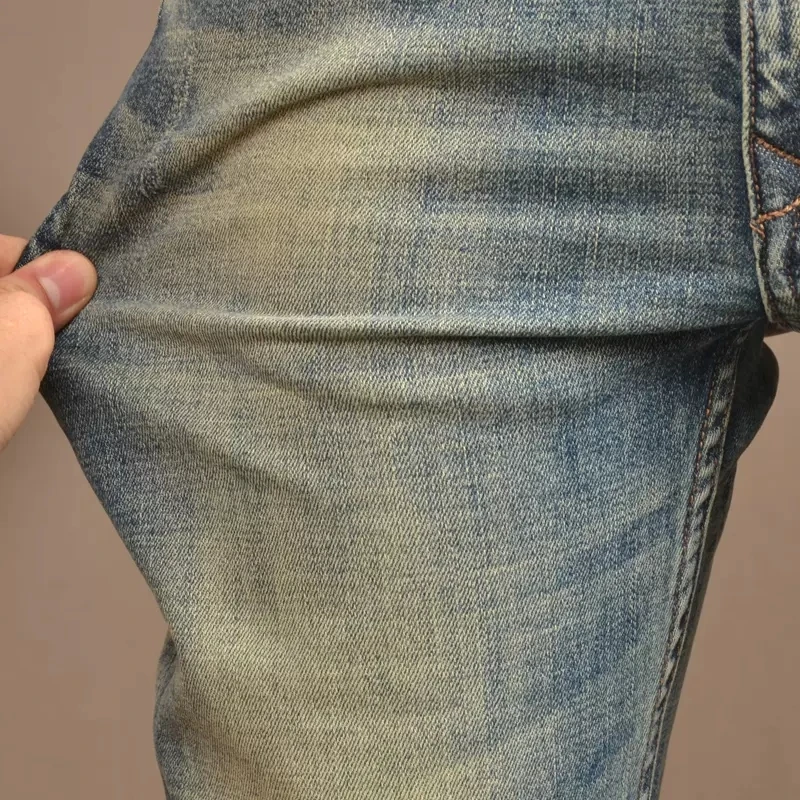 Newly Fashion Vintage Men Jeans High Quality Stretch Slim Fit Ripped Jeans Men Trousers Retro Designer Casual Denim Pants Hombre