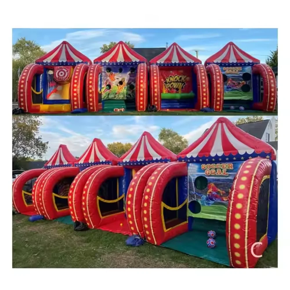 Portable Inflatable Carnival Games Kids Adult Funny Game Set 3 in 1 4 in 1 5 in 1  Bundle Carnival Games For Party  Backyard