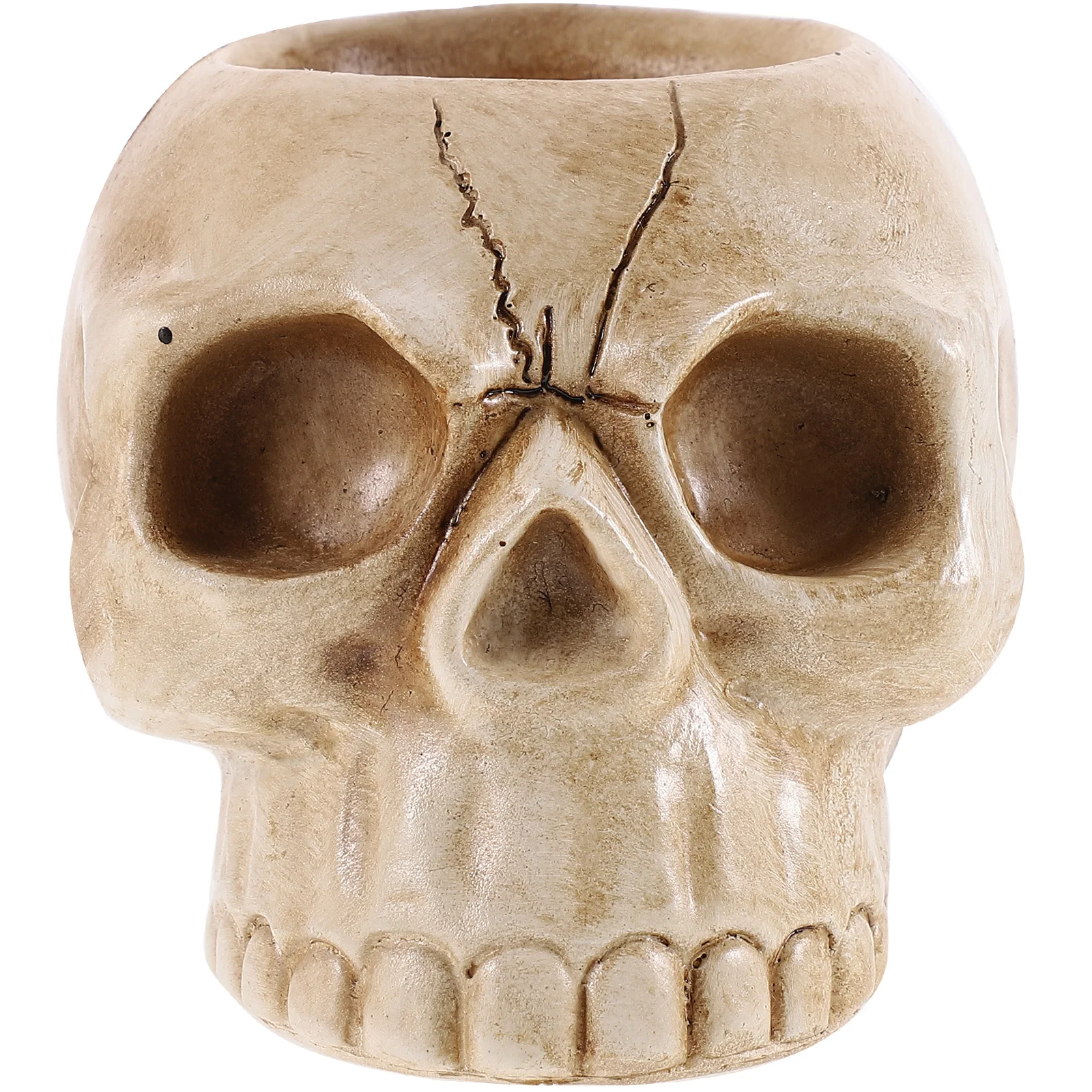 

Spooky Halloween Skull Candlestick Resin Desktop Holder Gothic Festival Decor Skull Holder Halloween Candlesticks