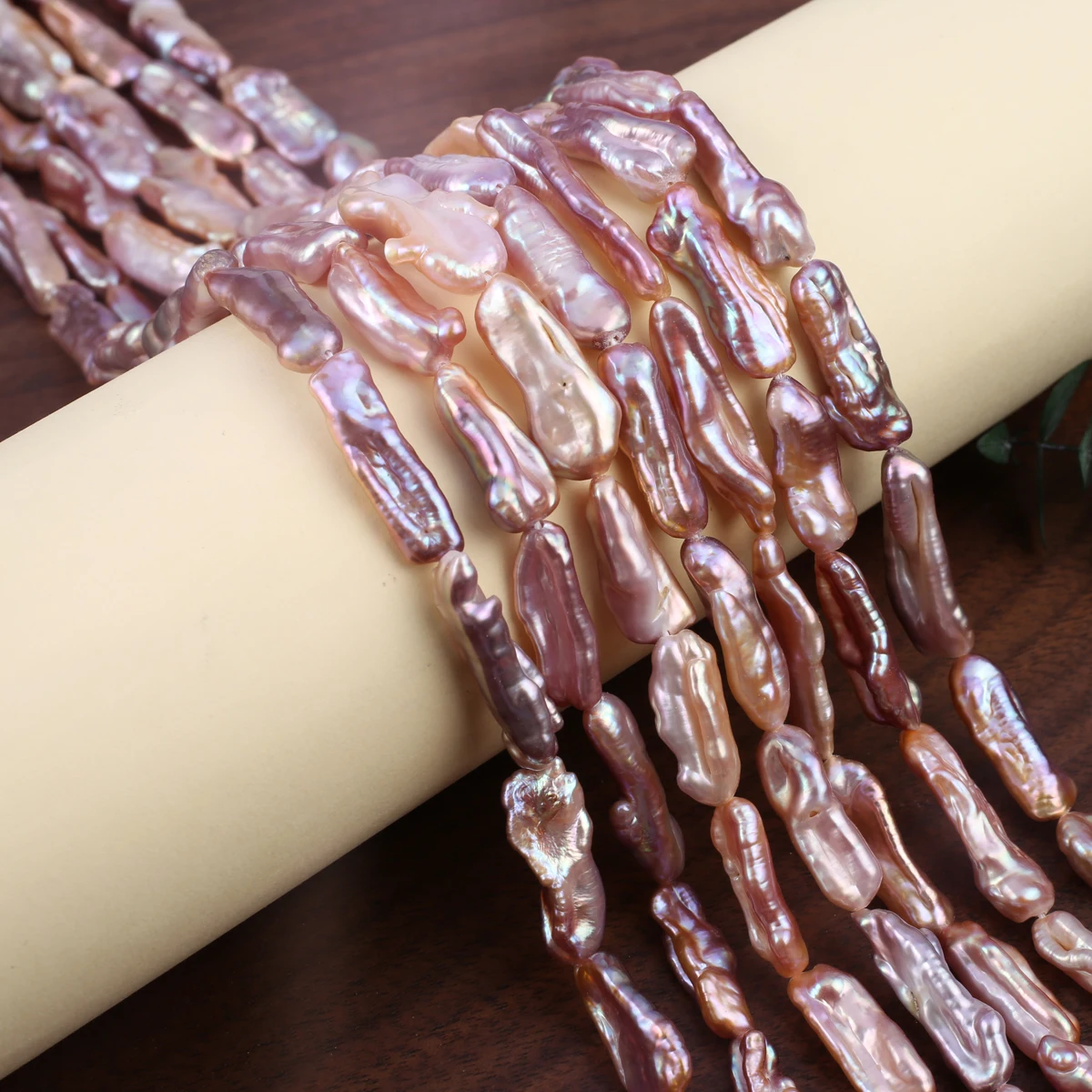 Natural Freshwater Pearl Beads Beaded Irregular Long Purple Baroque Pearl Loose Spacer Beads For Jewelry Making DIY Necklaces