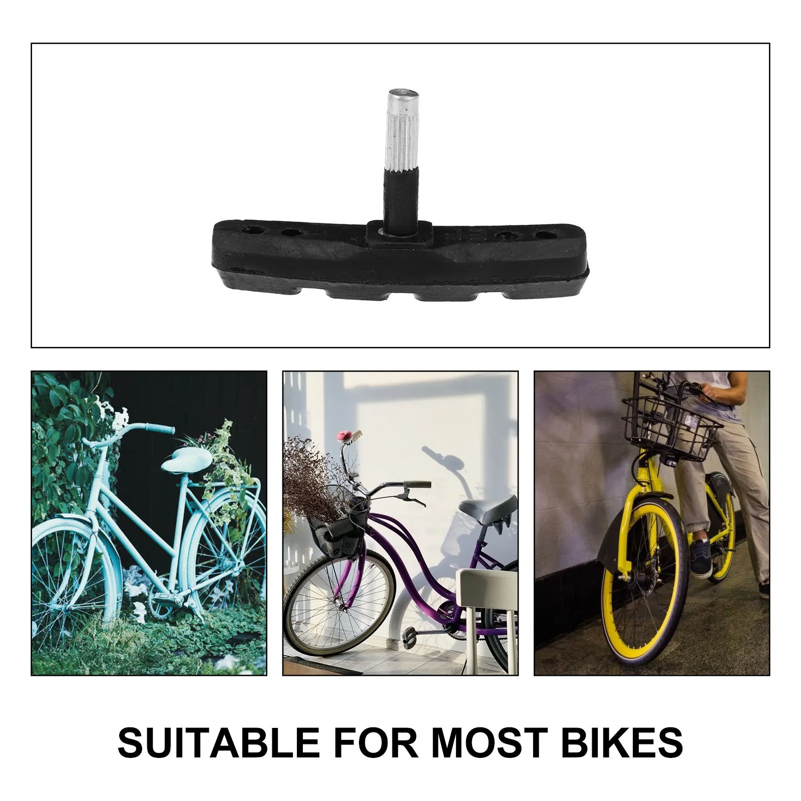 

10 set Bicycle Brake Pads Mountain Bike Brake Blocks Wear-Resistant Rubber Metal Shoes Dual Compound Structure For Road Dirt Mud