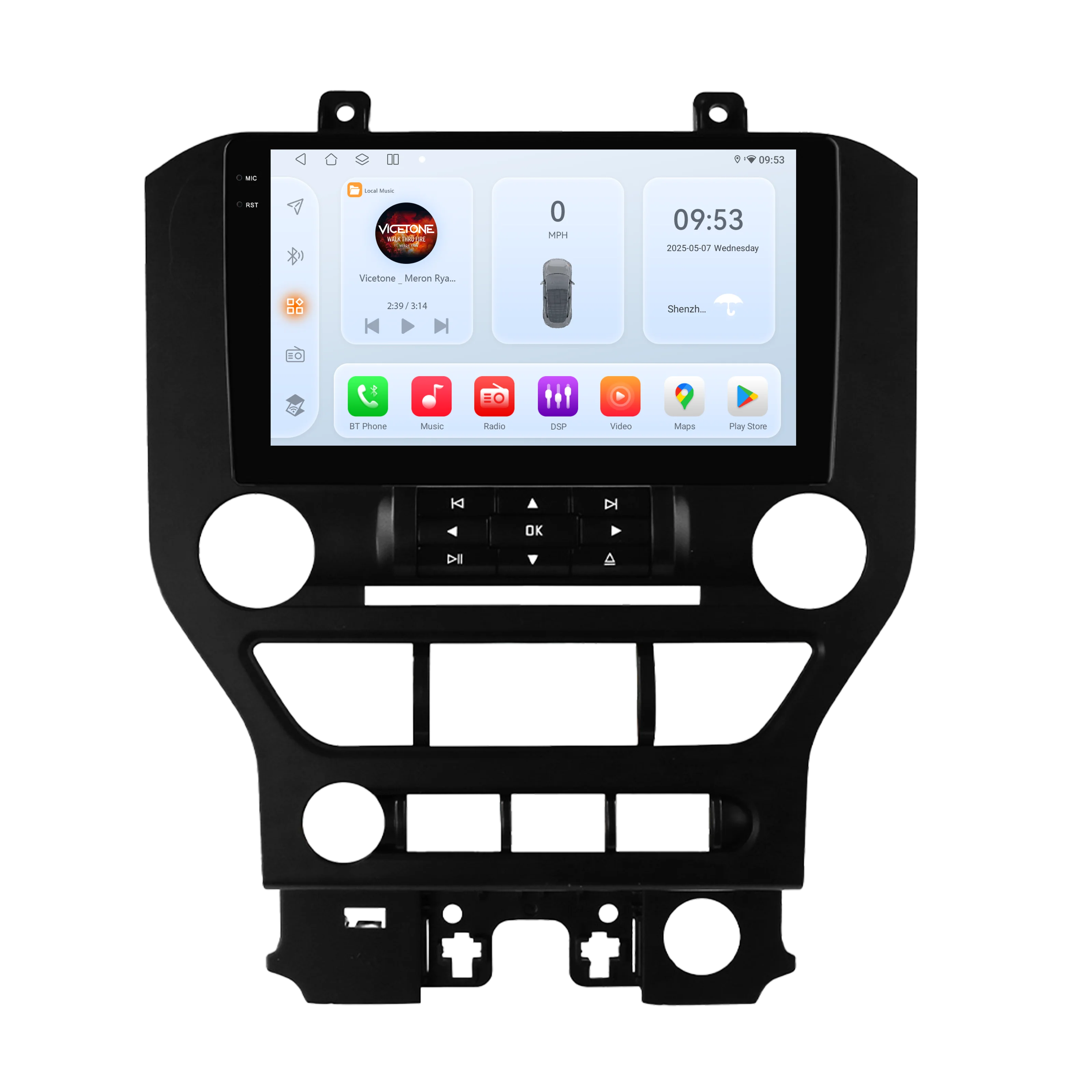 Carplay Android 14 Autoradio für Ford Mustang 2 2015–2021 Multimedia-Player von Snapdragon 6115 Autoradio GPS 360 Cam BT-Bildschirm