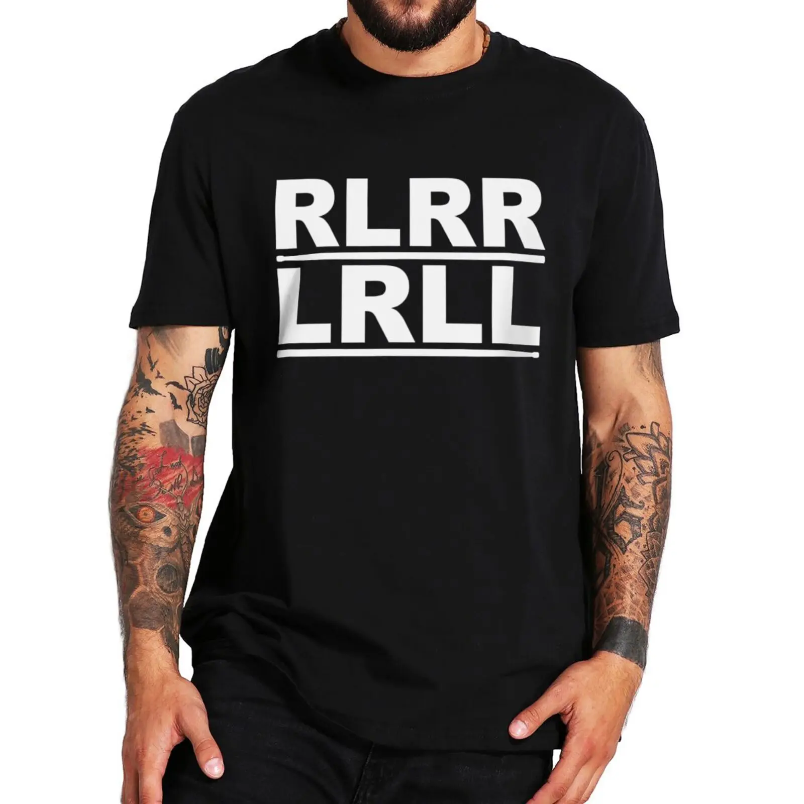 RLRR LRLL T Shirt Funny Drummer Paradiddle Drum Lovers Short Sleeve High Quality 100% Cotton Unisex Casual T-shirts EU Size