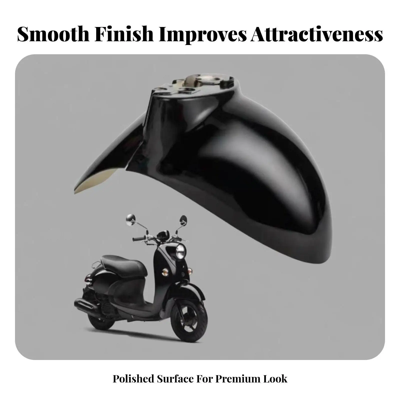 Electric Scooter Mudguard Replacement Parts for Little Turtle King Design ABS Plastic Front Mud Flap Road Bike Protection