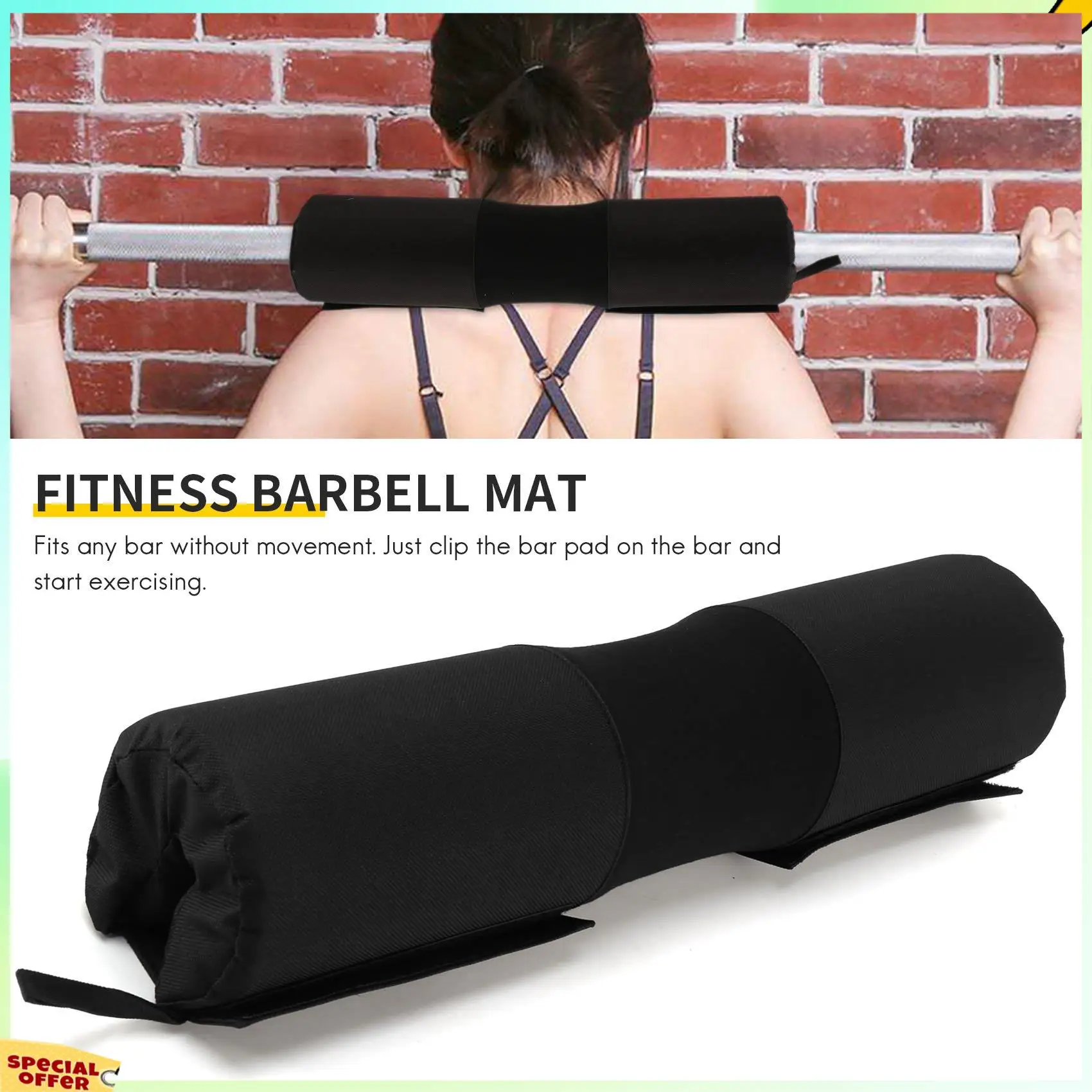 

TURE Fitness Barbell Cushion Neck Pad Foam Barbell Pad Cover Squat Pad Barbell Shoulder Squat Gym Weightlifting Fitness Training