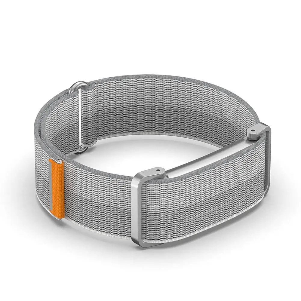 Für Fitbit Air Watch Armband, schlankes, gewebtes Nylonband, atmungsaktives Ersatzarmband mit Metallgehäuse-Zubehör